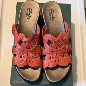 Clarks Women's Ella Art Coral Sandals 9